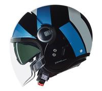 Jet Helmet Nolan N21 VISOR TANGENTE 353 Nero / Blu / Argento