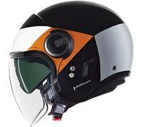 Nolan N21 Visor Onirico Open Face Motorcycle Helmet - Black / White / Orange