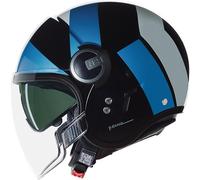 Jet Helmet Nolan N21 VISOR TANGENTE 353 Nero / Blu / Argento