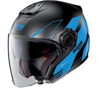 Nolan N40-5 Zefiro 2023 N-Com Jet Helmet, black-blue, size M for Men