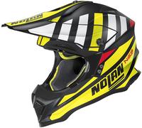 Nolan N53 Cliffjumper Motocross Helmet, black-white-yellow, size 2XL for Men