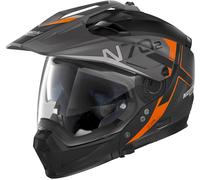 Nolan N70-2 X Bungee N-Com Helmet, black-orange, size 2XS for Men