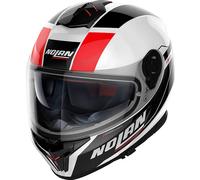 Nolan N80-8 N-Com Motorcycle Motorbike Helmet - Mandrake White Black Red