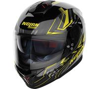 Nolan N80-8 Turbolence N-Com Helmet, black/grey/yellow, size XXS (54)
