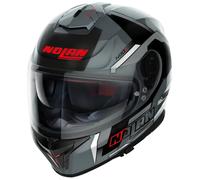 Nolan N80-8 Wanted N-Com Helmet, black-grey-red, size 2XS for Men