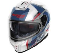Nolan N80-8 Wanted N-Com Helmet, white-red-blue, size 2XS for Men