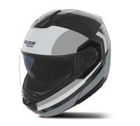 Nolan N90-3 06 Roboto Modular Helmet Black/Silver/Grey GlossyXXL Black,Silver,Grey Glossy