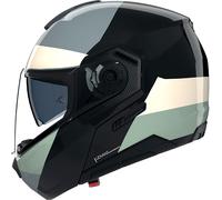 Nolan N90-3 Blocco 354, flip up helmet M Black/Green/Beige/Grey
