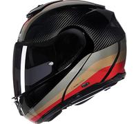 Nolan X-1005 Ultra Carbon Gran Tour Flip Up Motorcycle Helmet- Carbon/Pietra/Red
