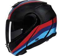 Nolan X-1005 Ultra Carbon Gran Tour Flip Up Motorcycle Helmet - Carbon/Red/Blue