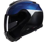 Nolan X-1005 Ultra Carbon Vern Speciale Flip Up Helmet - Carbon/Blue/Silver
