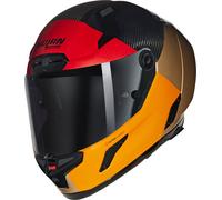 Nolan X-804 RS Ultra Carbon Blocco Helmet, red-orange-beige, size XS for Men