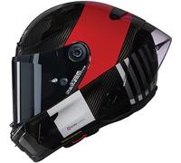 Nolan X-804 RS Ultra Carbon Combo Gara Motorcycle Helmet - Carbon/Red/Grey/Black