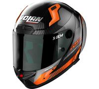 Nolan X-804 RS Ultra Carbon Hot Lap, full face helmet M Black/Grey/Orange