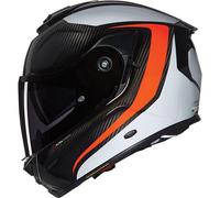 Nolan X-903 Ultra Carbon Intrigo Motorcycle Helmet - Carbon / Orange / White