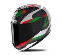 Nolan X-904 Ultra Carbon Calibro Full Face Helmet Silver/Green/Red GlossyXL Silver,Green,Red Glossy