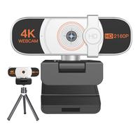 Nolansend 4K Webcam, With Privacy Cover, White Balance, Webcam with Microphone, Plug & Play, 4K Web Camera for PC/Laptop/Desktop, Video Calling,Conferencing