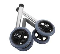NOLITOY 1 Pair Universal Walker Replacement Brake Wheels Front Caster Accessories for Rollators Mobility Aids Walker Parts Compatible with Swivel 11.4x4.7 Inch for Elderly Safety