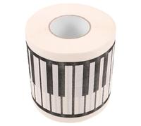 NOLITOY 1 Roll Beige Piano Printed Toilet Paper Roll with Plush and Gentle Touch, Decorative and Soft Paper Tissue for Bathroom Use, for Musicians and Music Lovers