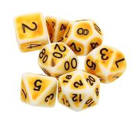NOLITOY 1 Set Retro Polyhedral Dice Set Multi Sided Board Game Supplies Fun Dice Game Props for Parties Easy to Read Numbers Portable for All Ages