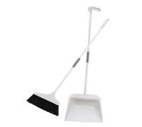 NOLITOY 1 Set Soft Bristle Broom and Dustpan Ergonomic Floor Cleaning Tools for Home Use Efficient Garbage Collection and Storage for Indoor and Outdoor Spaces