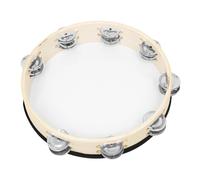 NOLITOY 10-inch Double Layer Handheld Tambourine Drum for Kids Toddlers Percussion Musical Instrument with Jingles Suitable for Dance and Early Music Education