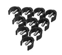 NOLITOY 10 Pcs C-Shape Cane Pin Locks for Walking Stick Accessories Plastic Steel Tube Clamps Non-Slip Crutch Buckle Clips Easy to Install Walker Stability Enhancers