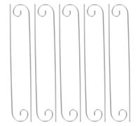 NOLITOY 10 Pcs Shepherds Crook Garden Hooks, Weather-Resistant Iron Plant Hangers for Bird Feeders, Lanterns and Outdoor Decor, Easy to Install, Silver