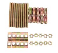 NOLITOY 10 Sets M8 Half-moon Four-in-one Furniture Fasteners Kit with Semi-circular Panel Connectors for Wardrobe and Bedroom Furniture Assembly