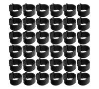 NOLITOY 100 Pcs Lightweight Black Plastic Clip-on Pigeon Identification Rings Leg Bands for Bird Poultry Operations Management and Breeding