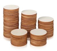 NOLITOY 100 Pcs Round Wood Circles Wooden Discs Natural Wood Classic Style Without Burr Can Be Stained for DIY Crafts and Home Decorations