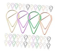 NOLITOY 100 Pcs Small Water Drop Metal Paper Clips Teardrop Shaped Clips for Office School DIY Bookmarks Photo Albums Name Cards Envelopes Organization