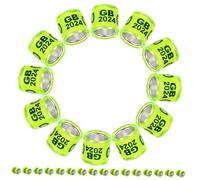 NOLITOY 100pcs Aluminum Plastic Pigeon Leg Rings Racing Ankle Bands for Homing Birds Multi-color Identification Poultry Supplies Lightweight Foot Markers for Pigeons Parakeets and
