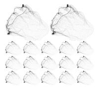 NOLITOY 100pcs Black Nylon Hair Nets Elastic Invisible Hairnets for Women and Men Reusable Mesh for Ballet Buns Wigs Service Secure Fit Hair Wraps