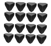 NOLITOY 100pcs Black Plastic Corner Protectors Impact Absorbing Box Guards for Furniture Cabinets Tables and Cartons Lightweight Durable Edge Covers for Safe Packaging and Home Use