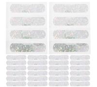 NOLITOY 100pcs Breathable Adhesive Glitter Wound Patches PVC Sparkly Plasters Does Not Hurt The Skin First Aid Bands for Home and Travel