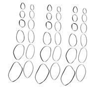 NOLITOY 100pcs Flat Rubber Belts for Cassette Recorder Mixed Folded Drive Belts Replacement for Turntable Dvd Player Vcr Tape Machine Repair and Maintenance