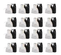 NOLITOY 100pcs High-end Wedding Candy Box for Bride Groom Sweets Boxes Wedding Favor for Memory and Married Decorations