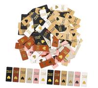 NOLITOY 100pcs Made with Love PU Leather Tags for Handmade Clothes Crochet Knit Accessories Flexible Decorative Labels for Hats Fabrics Garments Multi Color for Sewing and DIY Gifts