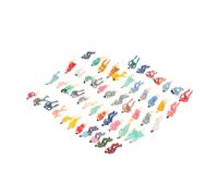NOLITOY 100pcs Mini Human Models Plastic People Figurines for Micro Landscaping DIY Scene Building Colorful Sitting and Standing Scale Figures Safe Odorless Material Compact Storage for