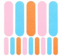 NOLITOY 100pcs Mini Wooden Nail Files Double-Sided Nail Buffers Disposable Manicure Tools with Round Ends for Women Random Color