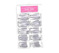 NOLITOY 100pcs Nail Plate Decor Nail Tip Model Manicure Accessory White Plastic with Natural Appearance Unique Design and Fine Workmanship Easy to Use for Salon and Home Extension