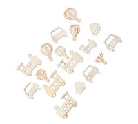NOLITOY 100Pcs Natural Wooden Slices with Vehicle Shapes Mixed Style DIY Homemade Decor Pendants Wood Craft Pieces for Creative Party Supplies and Ornament Making