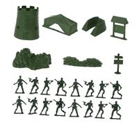 NOLITOY 100pcs Plastic Soldier Model Military Figurine Wargaming Kit for Imaginative Play and Concentration Training