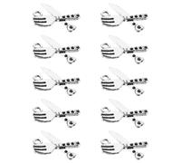 NOLITOY 100pcs Retro Alloy Miniature Cutlery Charms with Pre-drilled for DIY Jewelry Making Accessories Creative Fork and Knife Pendants for Necklaces Bracelets Keychains Craft Projects