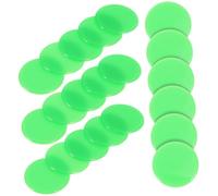 NOLITOY 100pcs Solid Green Bingo Chips Game Counters Poker Tokens for Math Learning Board Games and Gambling Accessories