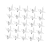 NOLITOY 100pcs White Origami Cranes Home Decor Folding Paper Crafts Lucky Origami Cranes Paper Backdrop Kit Bridal Shower Photo Props Hanging Decor Indoor