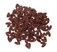 NOLITOY 100Pcs Wooden Heart Buttons for Crafts Decorative Sewing Embellishments for DIY Scrapbooking Clothing Accessories Unique Handmade Brown Hearts