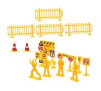NOLITOY 108pcs Traffic Signs Playset with Roadblocks and Lights for Educational Role Playing Realistic Construction Accessories to Enhance Traffic Rule Understanding and Spatial Awareness