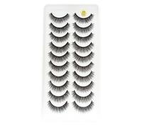 NOLITOY 10pairs Natural Makeup Eyelashes Faux Lashes for Party Looks Comfortable and Reusable False Lashes for All-day Wear Various Styles for Women Eye Shapes